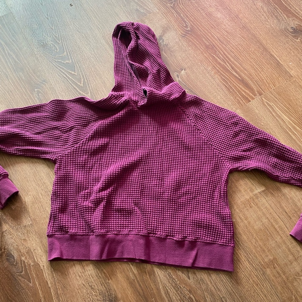 The North Face Plum Waffle Knit Hoodie